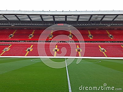 Football stadium with empty seats Editorial Stock Photo