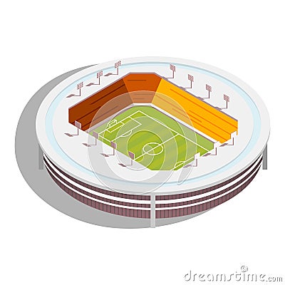 Football Stadium isometric Vector Illustration