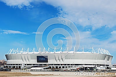 Football stadium Rostov Arena. The stadium for the 2018 FIFA World Cup. RUSSIA, ROSTOV-ON-DON Editorial Stock Photo