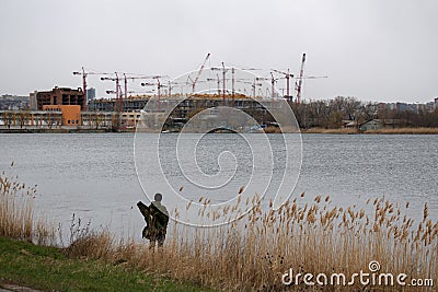 Football stadium Rostov-arena in Rostov-on-Don for world cup 2018. Building c Stock Photo