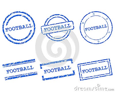 Football stamps Vector Illustration