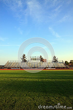 Football stands Stock Photo