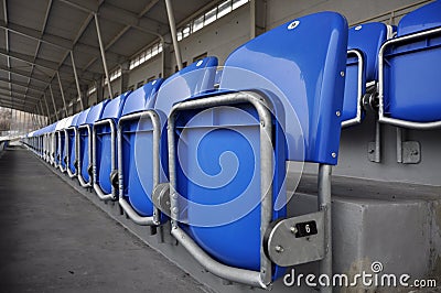 Football stands Stock Photo