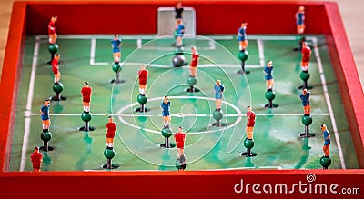 Football tabletop game figures Stock Photo