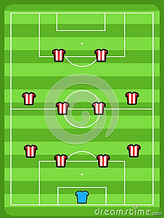 Football tactics Vector Illustration