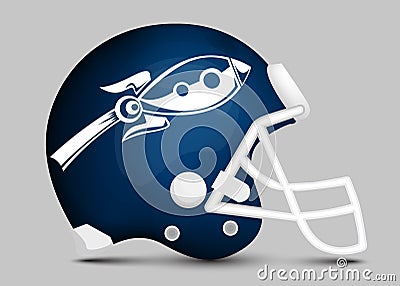 Football team helmet Vector Illustration