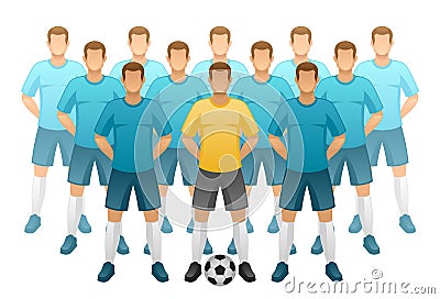 Football team Vector Illustration