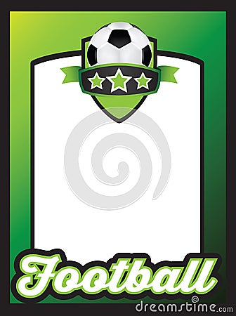 Football themed poster template Vector Illustration