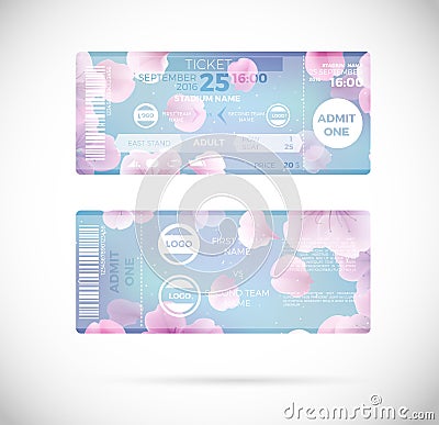 Football ticket design. Vector illustration Vector Illustration