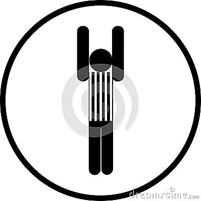 football touchdown or field goal vector symbol Vector Illustration