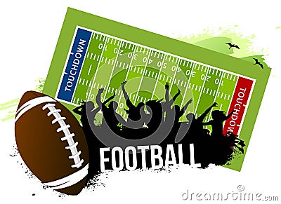 Football touchdown win Stock Photo