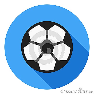 Football vector icon, Soccer ball icon, Sports ball symbol. Modern, flat long shadow vector icon Vector Illustration