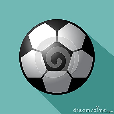 Football vector icon. soccer ball on blue. Vector Illustration