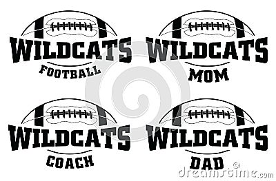 Football - Wildcats Vector Illustration