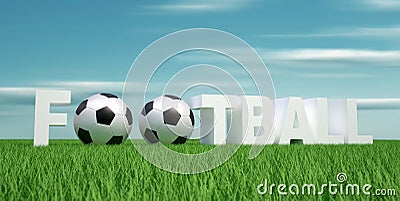 ''Football'' word Cartoon Illustration