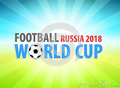 Football World Cup in Russia 2018, Vector Banner Vector Illustration