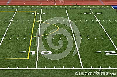 Football Yard Lines Stock Photo