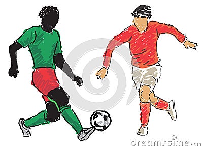 Footballer Vector Illustration