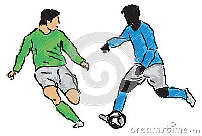 Footballer Vector Illustration