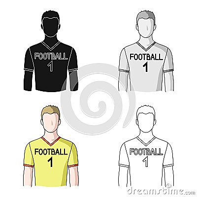 Footballer.Professions single icon in cartoon style vector symbol stock illustration web. Vector Illustration