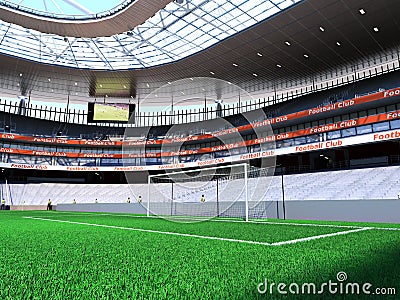 Footboll stadium 3d rendering the imaginary soccer arena Stock Photo