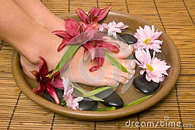Footcare and pampering Stock Photo
