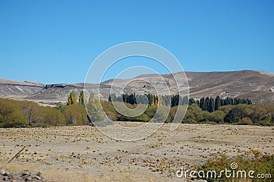 The Foothills near the Lanin Volcano Stock Photo