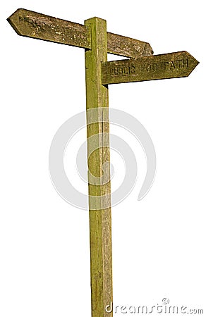 Footpath Sign Stock Photo