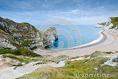 Footpath to Durdle Door Stock Photo