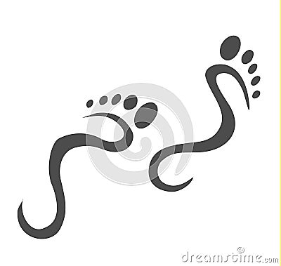 Human footprint vector illustration Vector Illustration