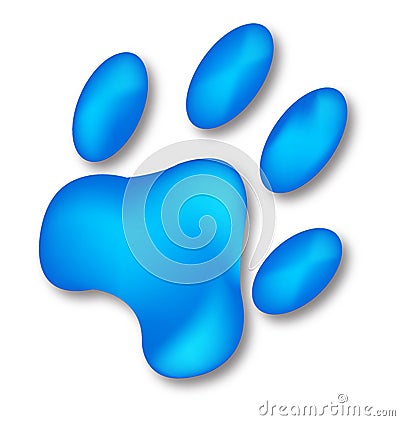 Footprint dog Stock Photo