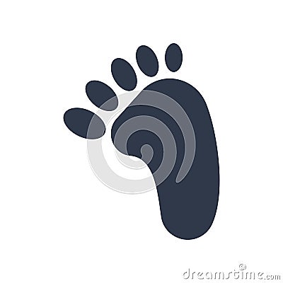 Footprint icon vector sign and symbol isolated on white background, Footprint logo concept Vector Illustration