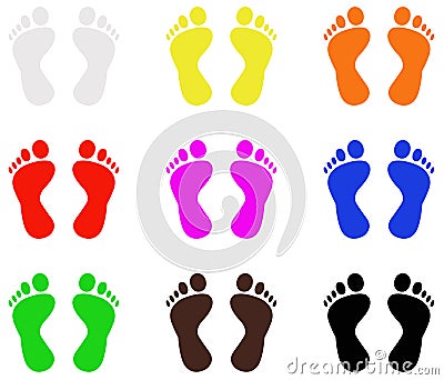 Footprint silhouette Vector Illustration