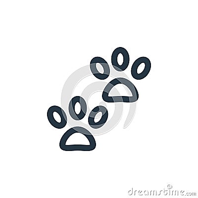 footprint vector icon. footprint editable stroke. footprint linear symbol for use on web and mobile apps, logo, print media. Thin Vector Illustration