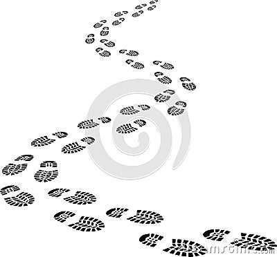 Footprints Vector Illustration