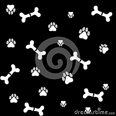 Footprints of a pet. Vector background template. Isolated Symbol Poster. wallpaper. Vector Illustration