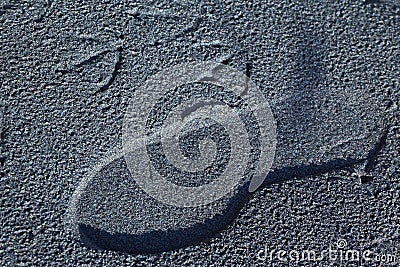 Footprints in the sand. Stock Photo