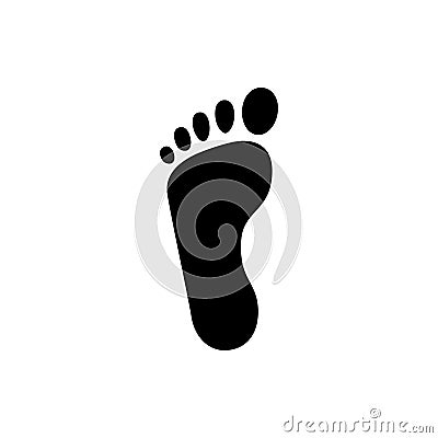 Footstep icon or footprint silhouette Vector Illustration