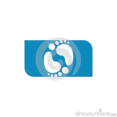 Footsteps logo icon design template Vector Illustration