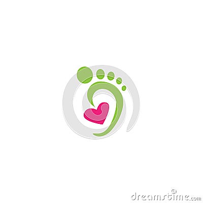Footsteps logo icon design template Vector Illustration