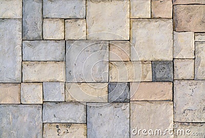 Footway street pavement background with colorful combined paving Stock Photo