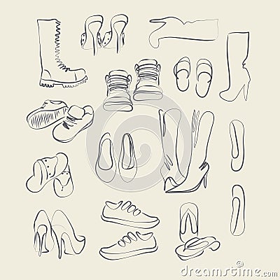 Footwear Vector Illustration