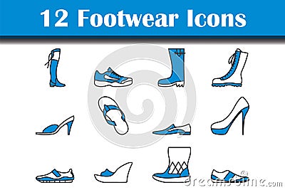 Footwear Icon Set Vector Illustration