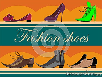 Footwear store Vector Illustration