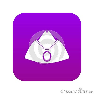 Forage cap icon digital purple Vector Illustration