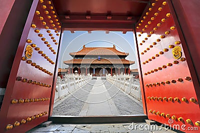 Forbidden city in Beijing Editorial Stock Photo