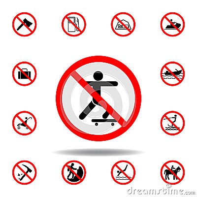 Forbidden scooters icon. set can be used for web, logo, mobile app, UI, UX Stock Photo