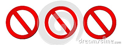 no sign forbidden icon Vector Illustration