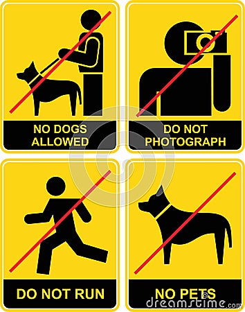 Forbidden signs Vector Illustration