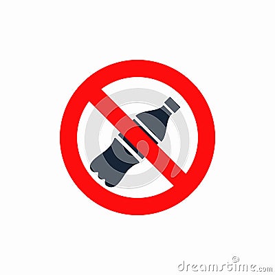 It is forbidden to throw plastic sign Stock Photo